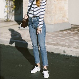 AGOLDE Riley High Rise Straight Jeans